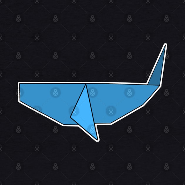 Whale Origami Sticker Style Design by aaallsmiles